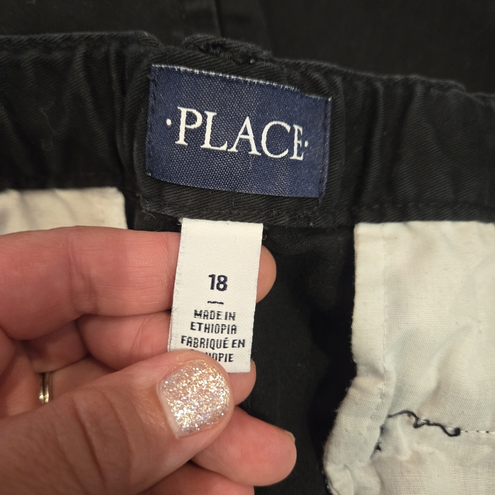 3 Pairs - Boys' Uniform Stretch Relaxed Straight Chino Pants - Black SZ 18 - Picture 8 of 8